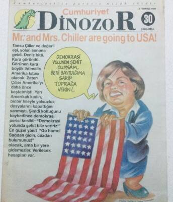 Cumhuriyet Gazetesi Dinozor Eki 2 Temmuz 1997 - Tansu ÇillerDemokrasi Yolunda Şehit Olursam GZ41499 - 1
