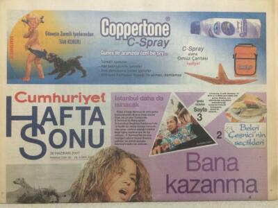 Cumhuriyet Gazetesi Hafta Sonu Eki 30 Haziran 2007 - Saf Ve Tehlikeli Dünya GZ48606 - 1
