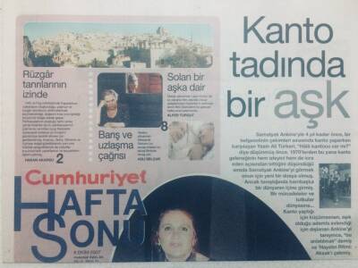 Cumhuriyet Gazetesi Hafta Sonu Eki - 6 Ekim 2007 - Kanto Tadında Bir Aşk GZ46590 - 1