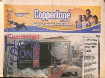 Cumhuriyet Gazetesi Haftasonu Eki 16 Ağustos 2008 - Fransanın Türk Kökenli Haltercisi Müslimse Meral Sunar GZ109158 - 1