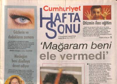 Cumhuriyet Gazetesi Haftasonu Eki 17 Ekim 2009 - Meral Çetinkaya Mesleğim Beni Düelloya Davet Ediyor GZ109159 - 1