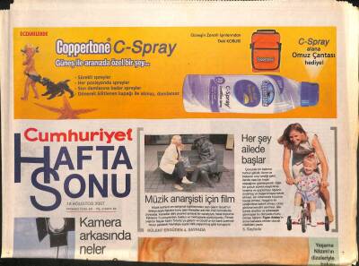 Cumhuriyet Gazetesi Haftasonu Eki 18 Ağustos 2007 - Haneke Vicdansızlığın Sorumlusu Medya GZ109136 - 1