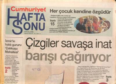 Cumhuriyet Gazetesi Haftasonu Eki 2 Eylül 2006 - Müzeyyen Senar Sahnelere Veda Ediyor... GZ109135 - 1