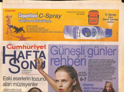 Cumhuriyet Gazetesi Haftasonu Eki 26 Mayıs 2007 - Kaptan Jack Sparrow Döktürüyor GZ109154 - 1