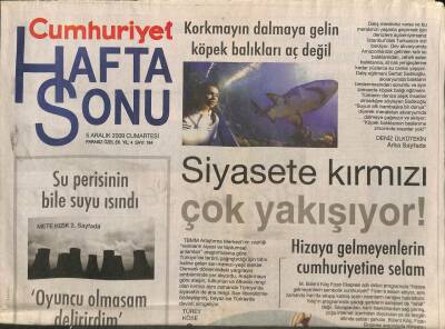 Cumhuriyet Gazetesi Haftasonu Eki 5 Aralık 2009 - Şarlonun Evi Müze Oluyor - Mete Kızık Su Perisinin Bile Suyu Isındı GZ96630 - 1