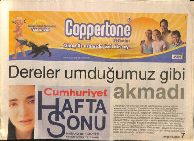 Cumhuriyet Gazetesi Haftasonu Eki 5 Nisan 2008 - Sinemacılığa Çıkan Bir Yol GZ116055 - 1