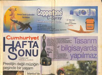 Cumhuriyet Gazetesi Haftasonu Eki 7 Temmuz 2007 - İzmirde Notanın Büyülü Yolculuğu GZ109086 - 1