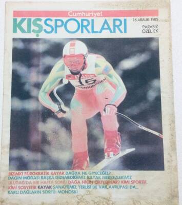 Cumhuriyet Gazetesi Kış Sporları Eki - 16 Aralık 1985 - Karlı Dağların SörfüMonoski GZ46445 - 1