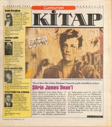 Cumhuriyet Gazetesi Kitap Eki 1 Ağustos 1991 - Şiirin James Dean'i GZ3828 - Gökçekoleksiyon