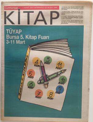 Cumhuriyet Gazetesi Kitap Eki 1 Mart 2007 - Tüyap Bursa 5. Kitap Fuarı 3-11 Mart GZ28408 - 1