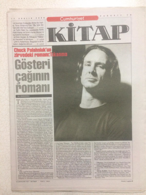 Cumhuriyet Gazetesi Kitap Eki 11 Aralık 2003 - Chuck Palahniuk,Gösteri Çağının Romanı,Yalnızlık GZ23707 - 1