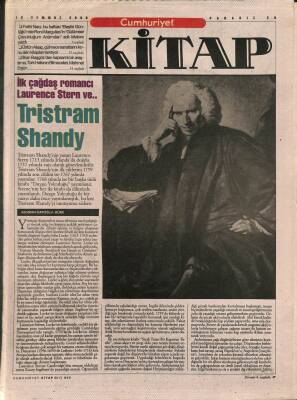 Cumhuriyet Gazetesi Kitap Eki 13 Temmuz 2000 - İlk Çağdaş Romancı Laurence Stern Ve...Tristram Shandy GZ96599 - 1