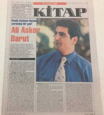 Cumhuriyet Gazetesi Kitap Eki 15 Mart 2001 - Kendi Söyleme Biçimini Yaratmış Bir Şair Ali Asker Barut GZ48588 - 1