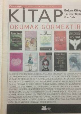 Cumhuriyet Gazetesi Kitap Eki 15 Nisan 2010 - Okumak Görmektir GZ51273 - 1