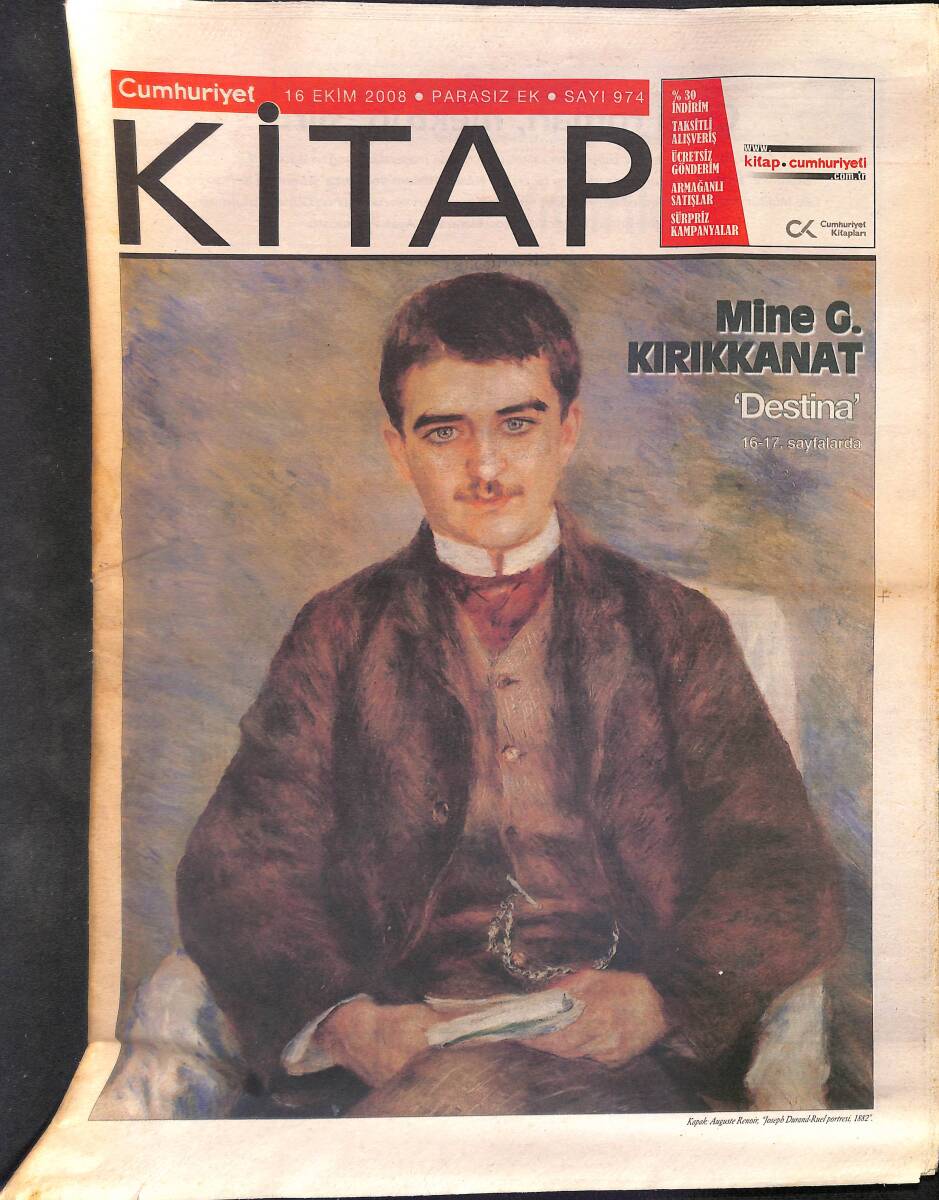 Cumhuriyet Gazetesi Kitap Eki 16 Ekim 2008 GZ158618 - 1