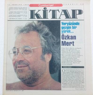 Cumhuriyet Gazetesi Kitap Eki - 17 Ağustos 1995 - Yeryüzünde Gegin Bir Yürek Özkan Mert GZ46474 - 2