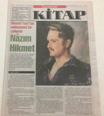 Cumhuriyet Gazetesi Kitap Eki 19 Ekim 2000 - Mehmet Fuattan Mükemmel Çalışma Nazım Hikmet GZ48591 - 1