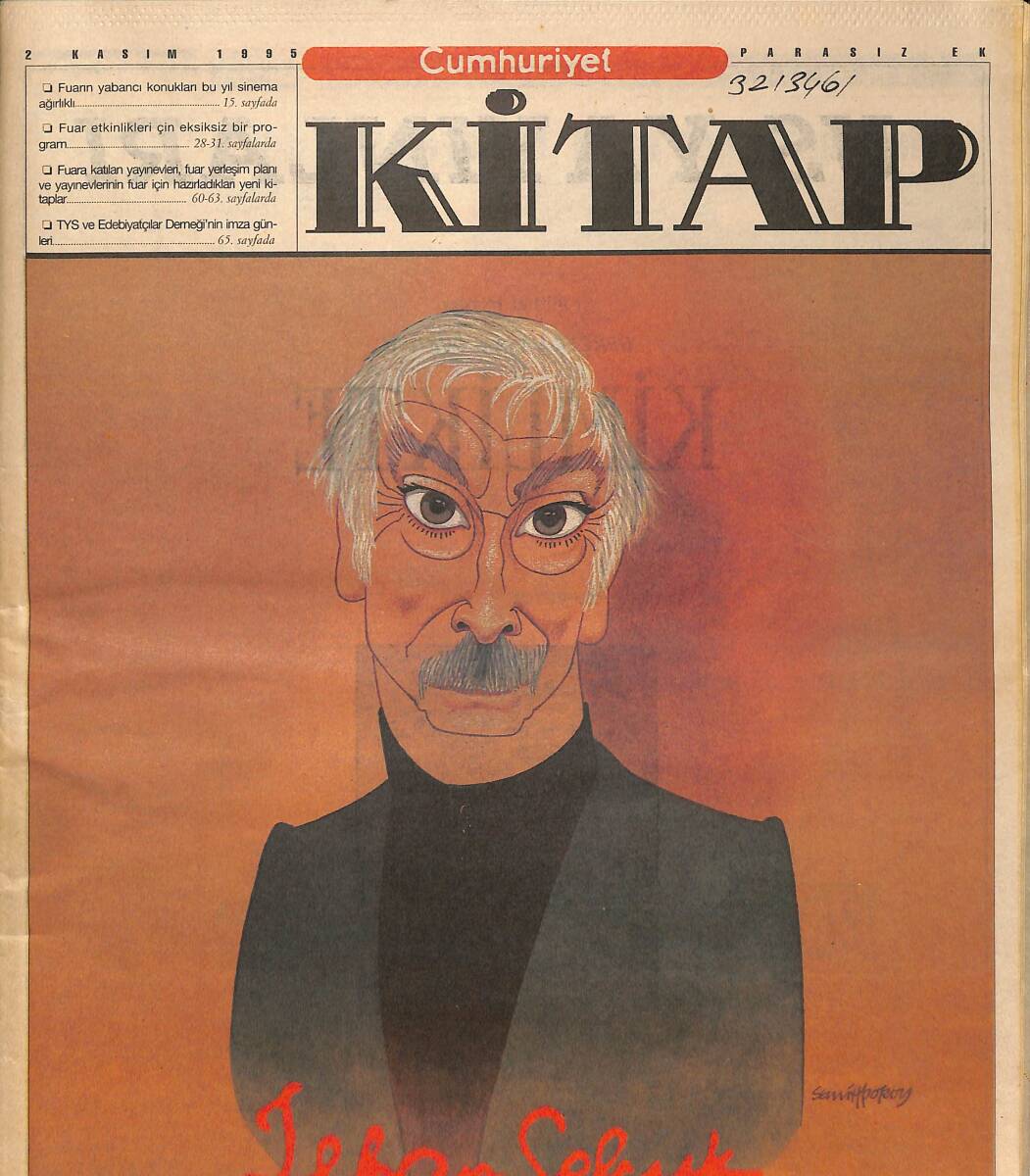 Cumhuriyet Gazetesi Kitap Eki 2 Kasım 1995 - Altın Kitap Ödülü, Tunalı Ve Koray'a - Daha Çok Yayınevi,Daha Çok Kitap,Daha Çok Konuk GZ137634 - 1