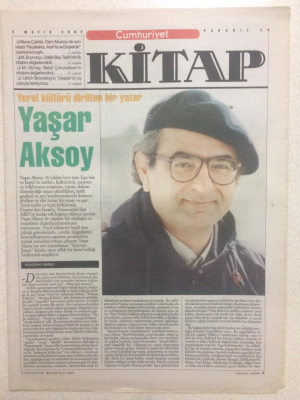 Cumhuriyet Gazetesi Kitap Eki 2 Mayıs 2002 - Yerel Kültürü Dirilten Bir Yazar Yaşar Aksoy GZ23690 - 1