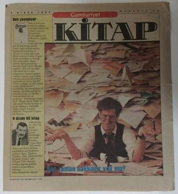 Cumhuriyet Gazetesi Kitap Eki 2 Nisan 1992 - Boş Zaman Hakkımız Yok Mu ? - GZ16298 - 2