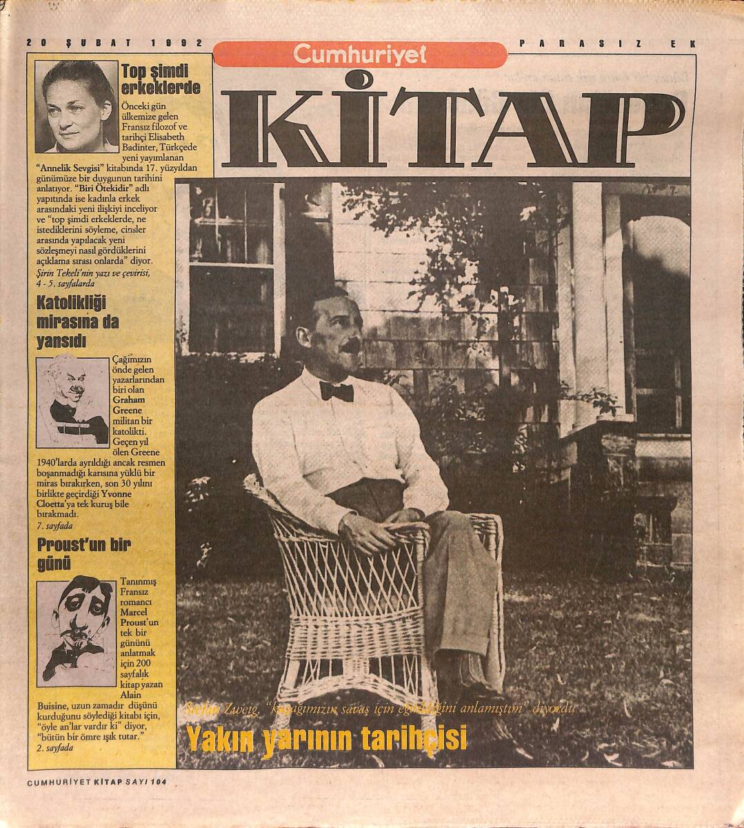 Cumhuriyet Gazetesi Kitap Eki 20 Şubat 1992 - Nazi Zulmünü Anlatan Bir Kitap: Anne Frank'ın Günlüğü GZ137392 - 1
