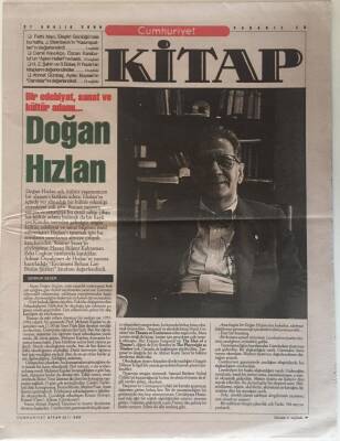 Cumhuriyet Gazetesi Kitap Eki 21 Aralık 2000 - Bir Edebiyat , Sanat Ve Kültür Adamı Doğan Hızlan GZ20329 - 1