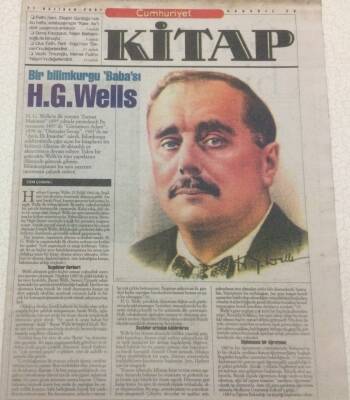 Cumhuriyet Gazetesi Kitap Eki 21 Haziran 2001 - Bir Bilim Kurgu Babası H.G. Wells GZ48595 - 1