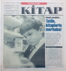 Cumhuriyet Gazetesi Kitap Eki - 22 Haziran 1995 - Haydi Çocuklar Tatile Kitaplarla Merhaba GZ43499 - 2