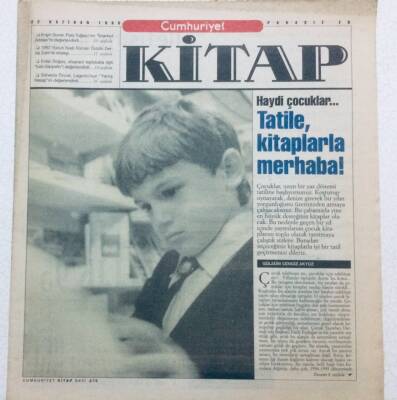 Cumhuriyet Gazetesi Kitap Eki - 22 Haziran 1995 - Haydi Çocuklar Tatile Kitaplarla Merhaba GZ46478 - 2