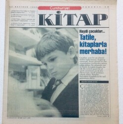 Cumhuriyet Gazetesi Kitap Eki - 22 Haziran 1995 - Haydi Çocuklar Tatile Kitaplarla Merhaba GZ46478 - 1
