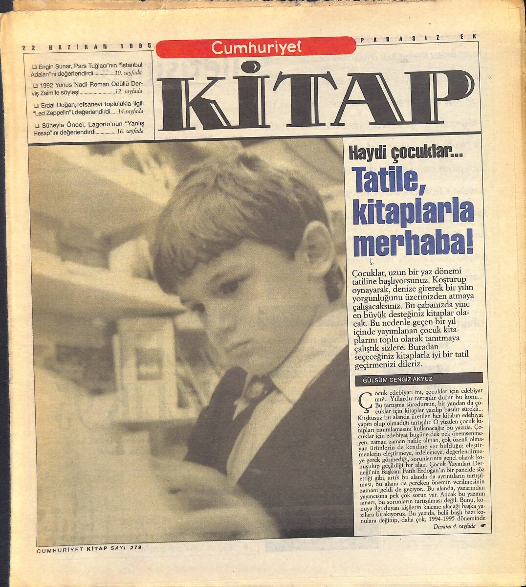 Cumhuriyet Gazetesi Kitap Eki 22 Haziran 1995 - Rock Müziğin Simyagerleri - Kuzey Sardunyaları GZ155644 - 1