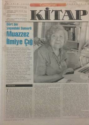Cumhuriyet Gazetesi Kitap Eki 24 Ekim 1996 - Muazzez İlmiye Çığ GZ51279 - 1