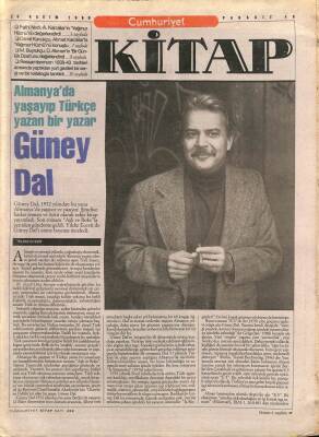 Cumhuriyet Gazetesi Kitap Eki 26 Kasım 1998 - Almanyada Yaşayıp Türkçe Yazan Bir Yazar Güney Dal - GZ96627 - 1