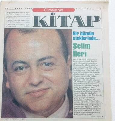 Cumhuriyet Gazetesi Kitap Eki - 27 Temmuz 1995 - Bir Hüznün Eteklerinde Selim İleri GZ46476 - 1