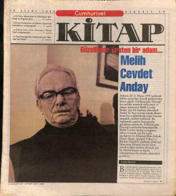 Cumhuriyet Gazetesi Kitap Eki 28 Eylül 1995 - Güzellikler Üreten Bir Adam... Melih Cevdet Anday GZ115109 - 1