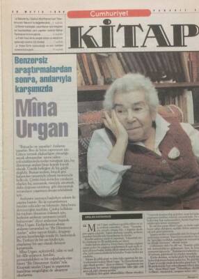 Cumhuriyet Gazetesi Kitap Eki 28 Mayıs 1998 - Anılarıyla Mine Urgan GZ51290 - 1