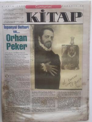 Cumhuriyet Gazetesi Kitap Eki 3 Ekim 1996 - İspanyol Defteri Ve .. Orhan Peker - GZ16401 - 2
