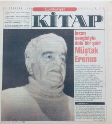Cumhuriyet Gazetesi Kitap Eki - 31 Ağustos 1995 - İnsan Sevgisiyle Dolu Bir Şair,Müştak Erenus GZ46472 - 1
