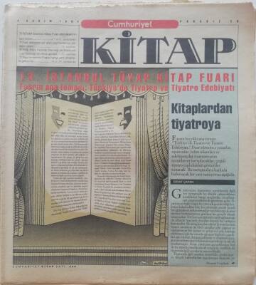 Cumhuriyet Gazetesi Kitap Eki 4 Kasım 1994 -Türkiyede Tiyatro ve Tiyatro Edebiyatı-GZ45917 - 2