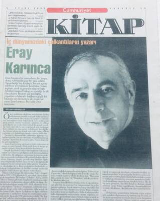 Cumhuriyet Gazetesi Kitap Eki 5 Eylül 2002 - İç Dünyamızdaki Çalkantıların Yazarı Eray Karınca GZ41490 - 1