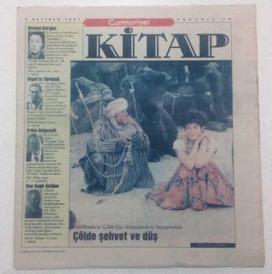 Cumhuriyet Gazetesi Kitap Eki - 8 Haziran 1991 - Çölde Şehvet Ve Düş GZ46640 - 1