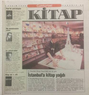 Cumhuriyet Gazetesi Kitap Eki 9 Kasım 1990 - İstanbula Kitap Yağdı GZ38580 - 1