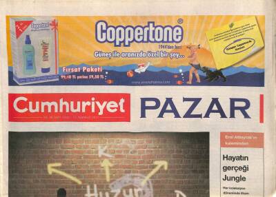 Cumhuriyet Gazetesi Pazar Eki 10 Temmuz 2011 - Erol Albayrakın Kaleminden Hayatın Gerçeği Jungle GZ109108 - 1