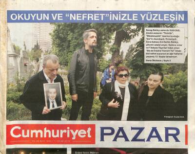 Cumhuriyet Gazetesi Pazar Eki 11 Ocak 2015 - Erdem Yener , Mahsun Kırmızıgülün Yeni Filmi Mucize de Celal Karakterini Canlandırıyor GZ125876 - 1