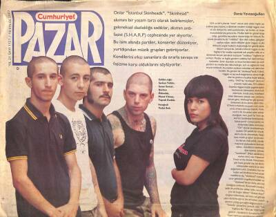 Cumhuriyet Gazetesi Pazar Eki 16 Eylül 2007 - Kablolu İlah Leyla - Karın Altındaki Volkan GZ95458 - 1