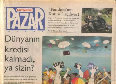 Cumhuriyet Gazetesi Pazar Eki 19 Ekim 2008 - Dünyanın Kredisi Kalmadı , Ya Sizin ? - Pandoranın Kutusu Açılıyor GZ109094 - 1