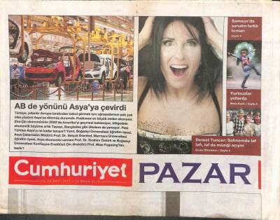Cumhuriyet Gazetesi Pazar Eki - 19 Mayıs 2013 - ABde Yönünü Asyaya Çevirdi GZ113005 - 1
