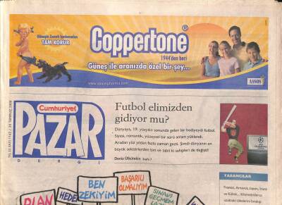 Cumhuriyet Gazetesi Pazar Eki 20 Temmuz 2008 - Esmeray , Cadının Bohçasında Kendi Hayatını Anlatıyor GZ96915 - 1