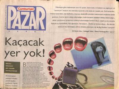 Cumhuriyet Gazetesi Pazar Eki 21 Eylül 2008 - Tespih Taneleri Her Yerde - Sağmalcılara Hoş Geldiniz GZ109131 - 1