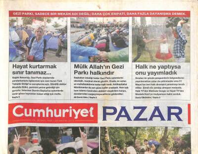 Cumhuriyet Gazetesi Pazar Eki 23 Haziran 2013 - Erdoğanın Öfkesi , Menderesin Nezaketi ! GZ113019 - 1